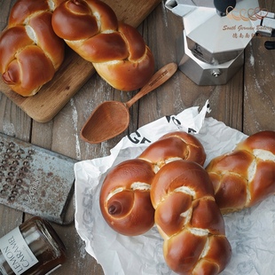 德南面包房麻花碱包套餐碱水面包零食新鲜碱水面包结辫子形5个装