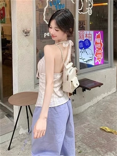 Розовая дизайнерская майка топ, широкая цветовая палитра, с открытой спиной, тренд сезона, для маленькой груди