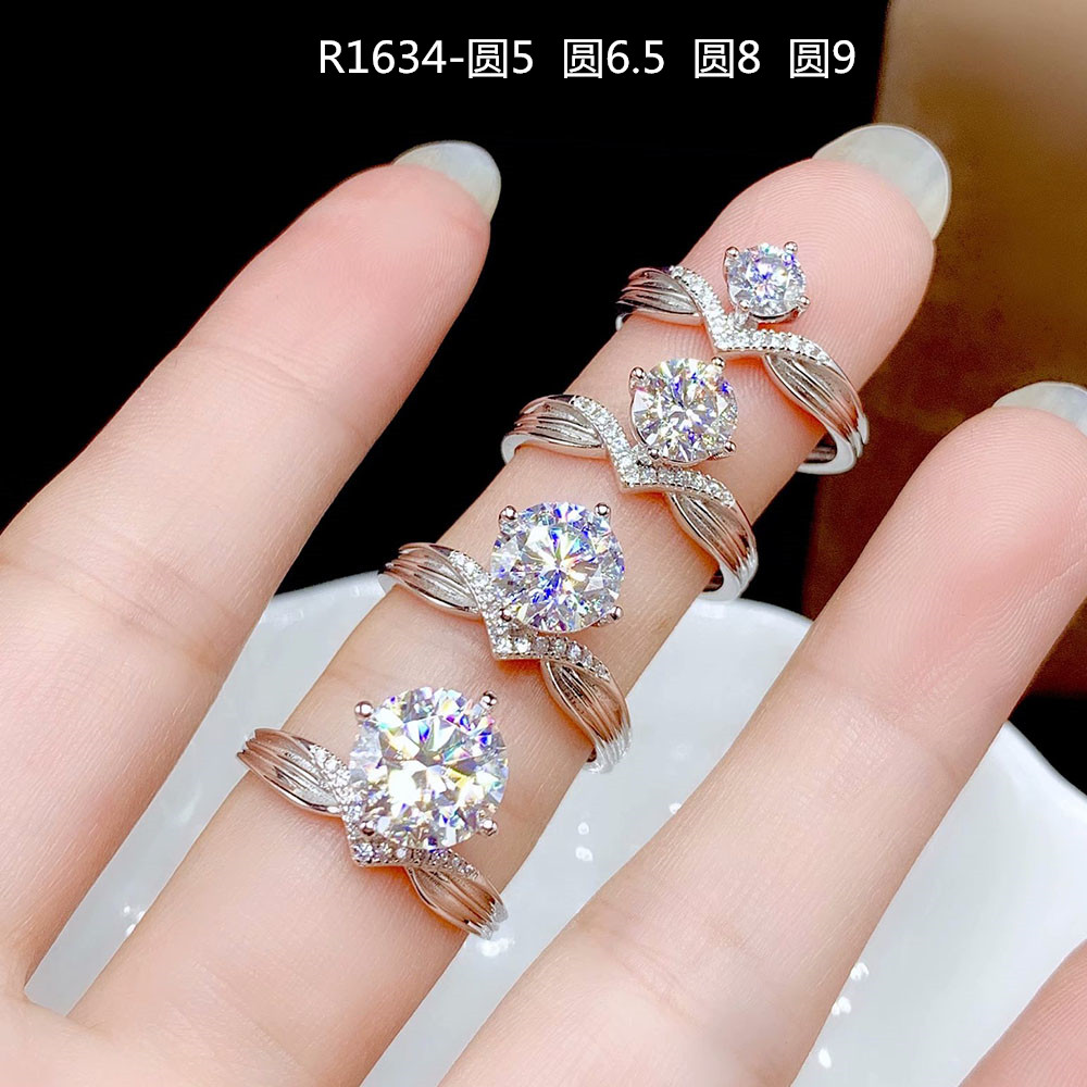戒托925银克拉钻戒指女diy莫桑