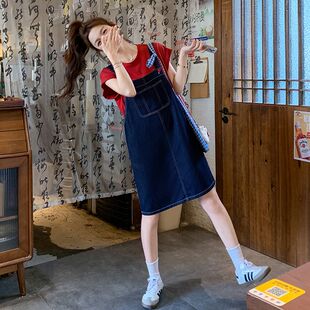 学院风牛仔背带裙女2026夏季新款显瘦减龄小个子百搭时尚吊带裙子