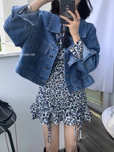 牛仔外套女士2025春季新款宽松百搭时尚懒惰风短款学生上衣夹克潮