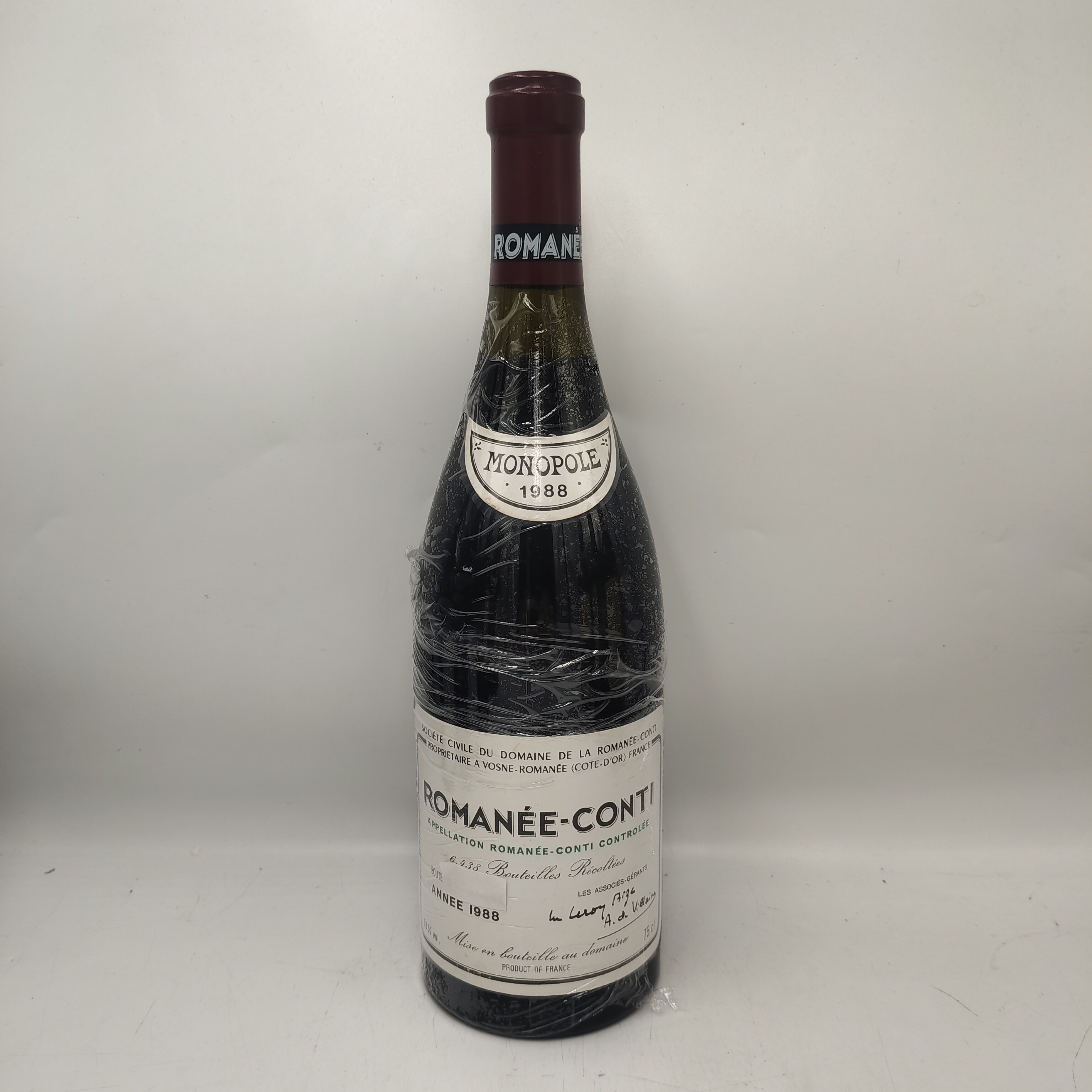 1988年罗曼尼康帝红酒法国勃艮第