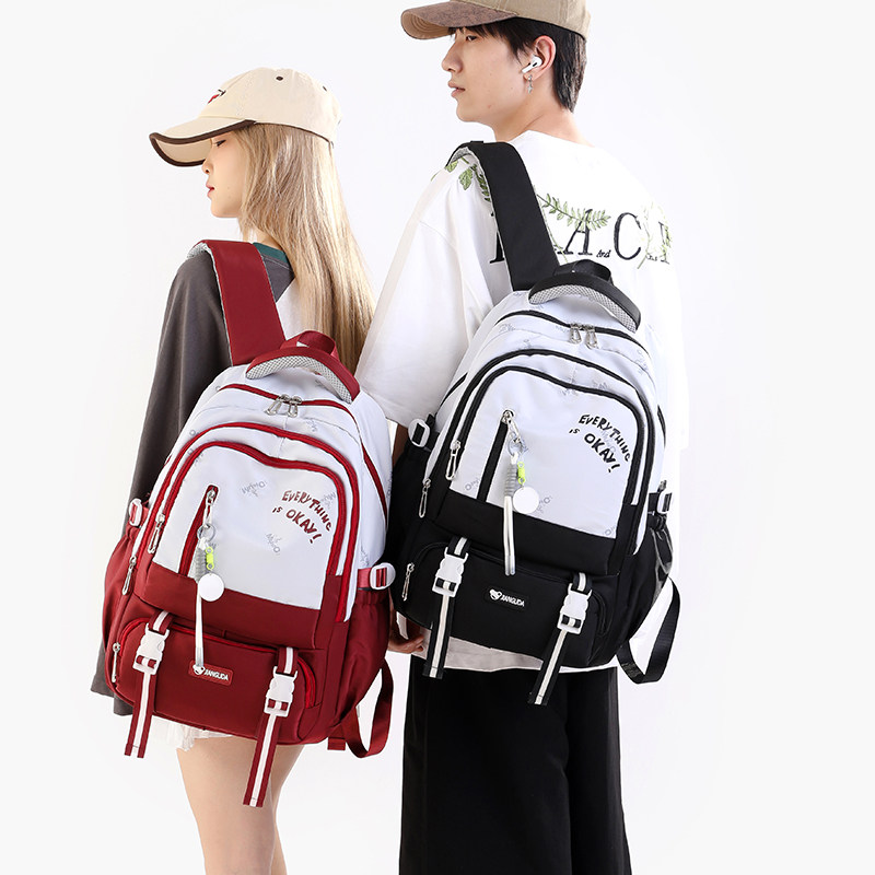 女生书包2024新款初中生高颜值小学生防下坠减负护脊大容量结实