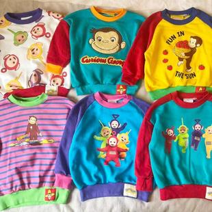 男女 儿童装 可爱卡通猴子 毛圈卫衣背带裤 原D