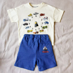 原D 小汽车图案 男童装 纯棉汽车T恤