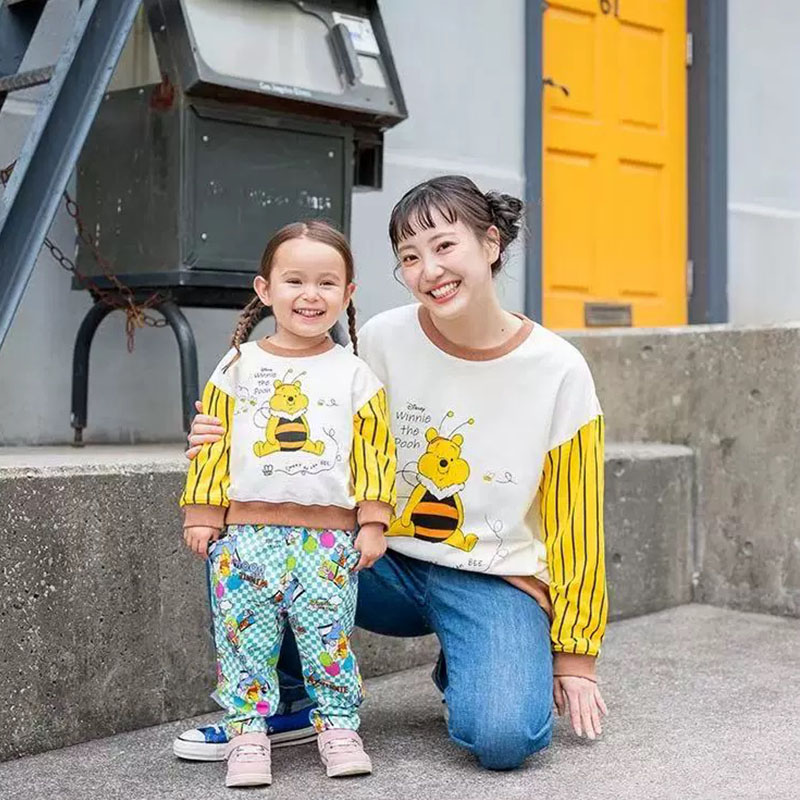 原D！纯棉宽松舒适 毛圈卫衣 小熊图案 男女童装简单大方