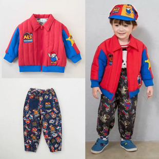 原D 可爱卡通小熊图案 薄夹棉外套男女童装