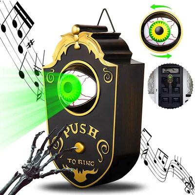 Halloween Themed Creepy One Eyed Doorbell Prop Sound Activat