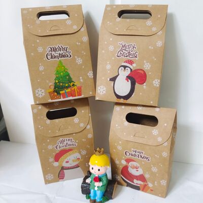 Kraft Paper Christmas General Packaging Gift Portable Foldin