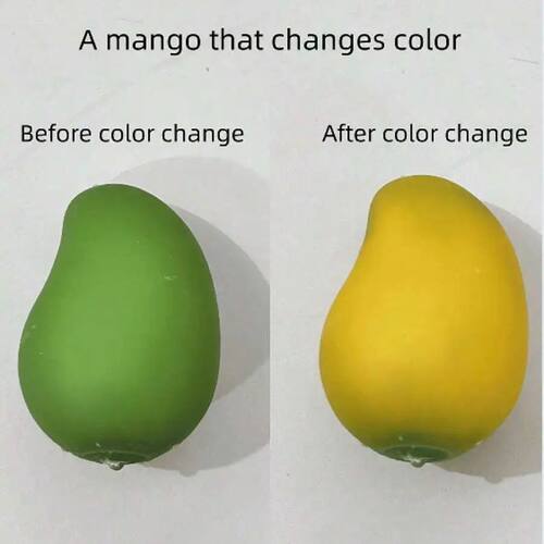 1pc Color Changing Mango Stress Relief Toy, Transforms From