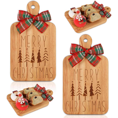 Wooden Christmas Chopping Board Household Rubber Wood Small
