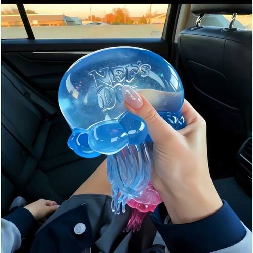 NeeDoh  Trending Jellyfish & Cube Squish Toy, Soft Jelly Squ
