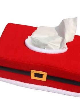 New Belt/Clover Pattern Merry Christmas tissue box cover Chr