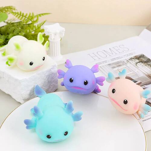 Cute Axolotl Squeeze Toys Cartoon Fish Relax Antistress Squi