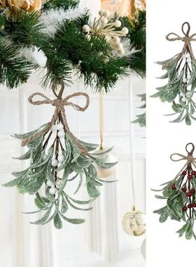 Simulated Mistletoe Branch Christmas Greenery Floral Stems B