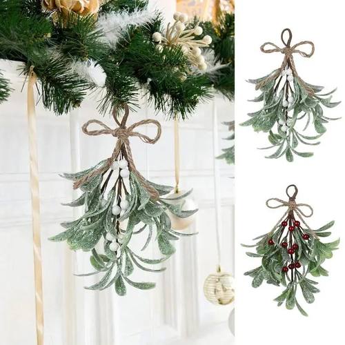 Simulated Mistletoe Branch Christmas Greenery Floral Stems B