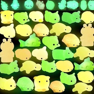 10/30/50PCS Mochi Squishy Toys Glow in The Dark Kawaii Anima