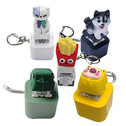 2026 LED Frog Croaking Fidget Toy Keychain With Colorful Lig