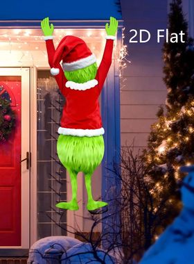 2D Christmas Green haired man Hanging Christmas Decoration