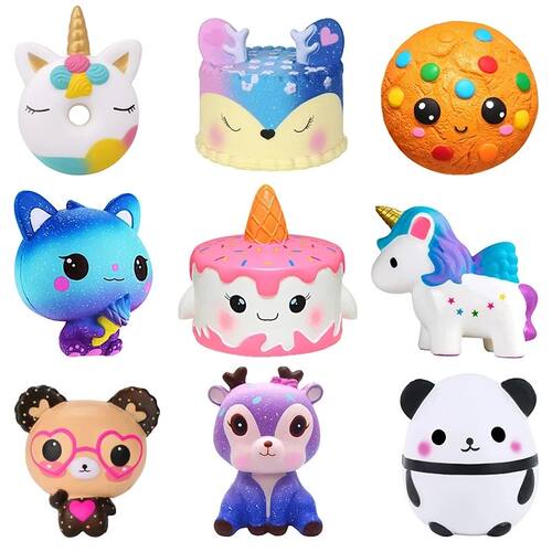 Jumbo Squishy Kawaii Unicorn Horse Cake Deer Animal Panda Sq