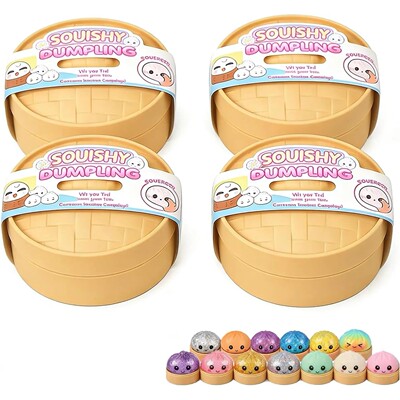 Giant Dumpling Mystery Box: Random Color Glitter Squishy Toy