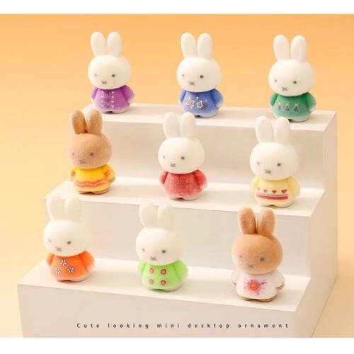 Cute flocked rabbit blind box trendy toy blind box blind bag