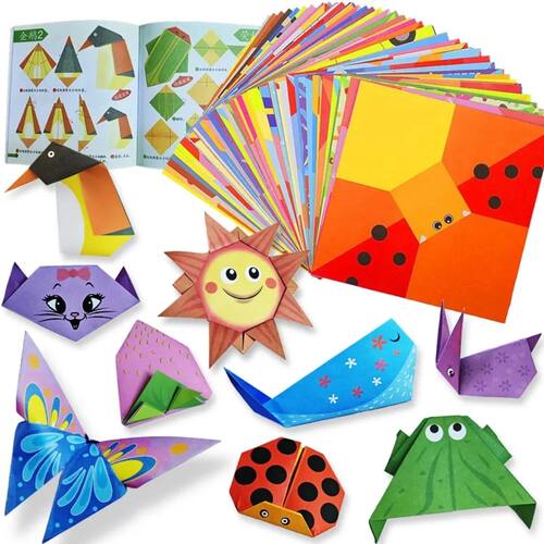 Origami Kit 30 Sheets Origami Paper Craft Guiding Book DIY A