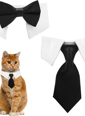 Bow Tie Cat Collar, Dog Cat Tuxedo Collar, Cat Wedding Bowti