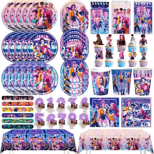 Kpop Demon Birthday Decorations Hunters Party Favors Sticker
