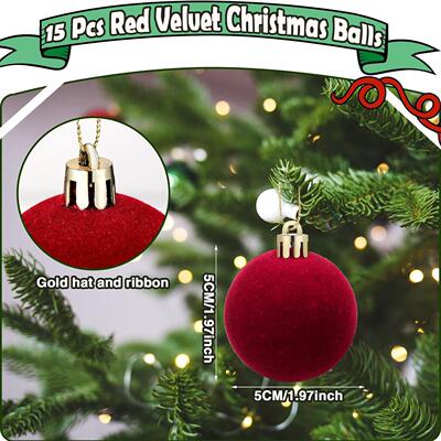 Section Flocking Christmas Ball Christmas Decorations Hangin