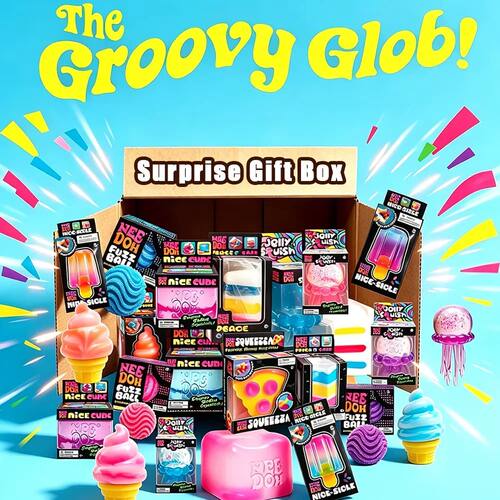NeeDoh Schylling Blind Box Jellyfish & Cube Squish Stress Re
