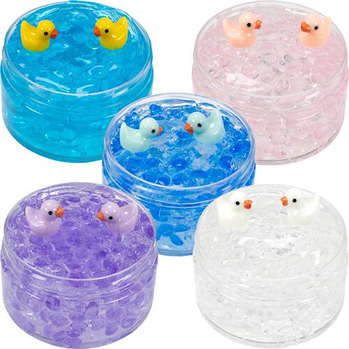 120ml Clear Beads Slime Kit with Duck Charms - Perfect Anti