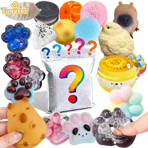 Mystery Squishy Fidget Toys Blind Bags Antistress Foot Taba