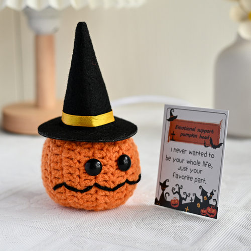Halloween Pumpk Halloween Pumpk Head Crocheted Doll Ornament
