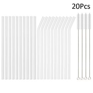 High 14mm Reusable Straw Borosilicate 20Pcs Glass