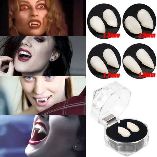5Pairs Halloween Vampire Teeth Fangs Dentures Prop Party Cos
