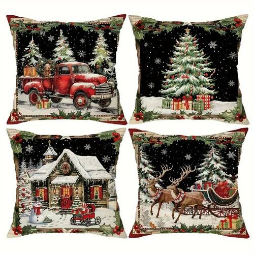 Christmas Pillow Cover Holiday Decoration Preferred 18x18inc