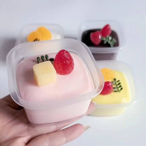 Squishy Simulated Fruit Pudding Squeeze Toy Soft Slow Rising