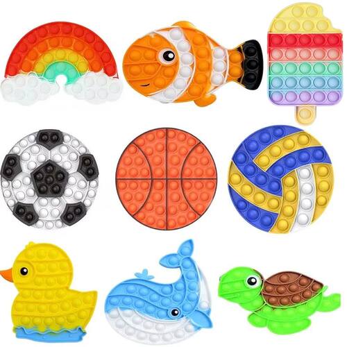 1Pcs Push Bubble Fidget Toys Animal Frog Rabbit Tortoise Str