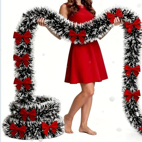 Christmas Cane Ribbons Garland DIY Artificial Xmas Tel Ribbo