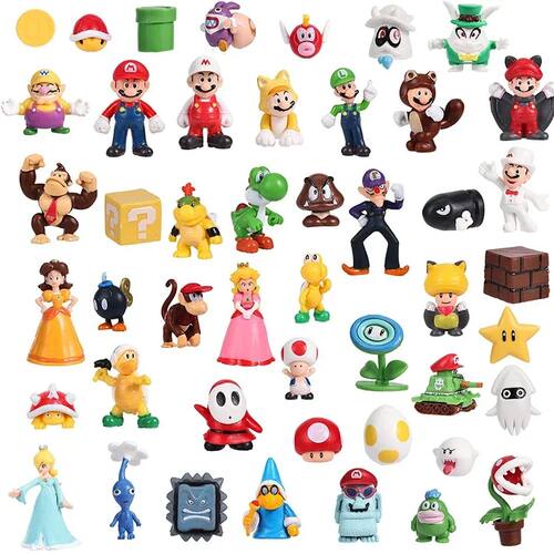 18/48pcs/set Mario Bros PVC Action Figure Toys Dolls Model S