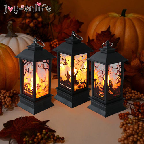 Halloween Decoration Led Candles Tea Light Vintage Castle Pu