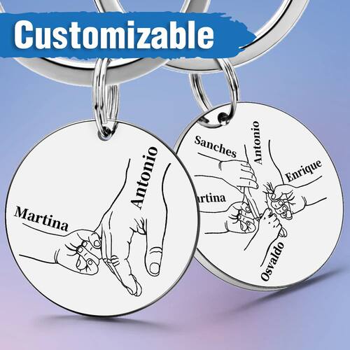 Personalized Keychain Customized Name Father's Mother's Day