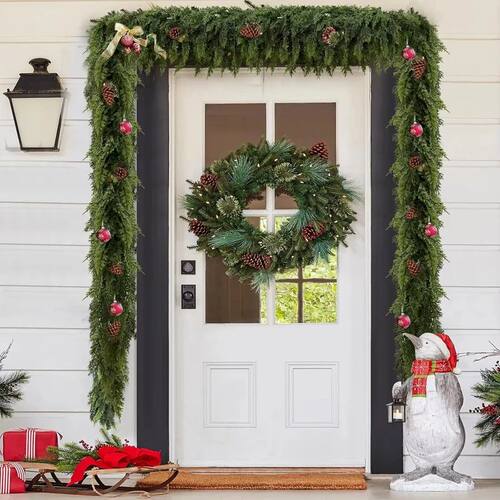 180Cm Artificial Plants Christmas Tree Cypress Leaf Garland
