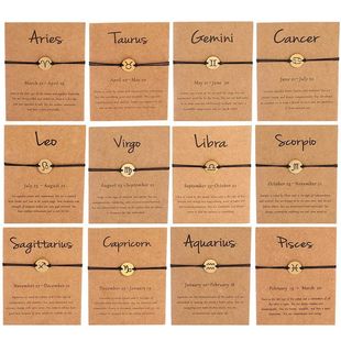Hot Selling 12 Zodiac Sign Bracelet Stainless Steel Gold Sil