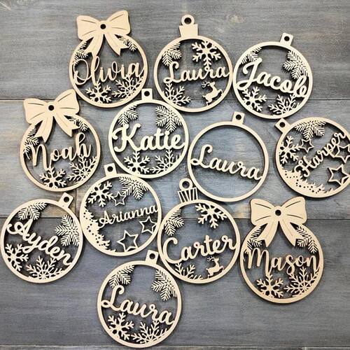 Personalized Different Names Christmas Snowflake Ball Christ