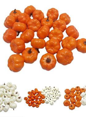 12/24/48pcs Artificial Pumpk Fake Foam Pumpk For Halloween T