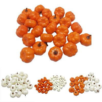12/24/48pcs Artificial Pumpk Fake Foam Pumpk For Halloween T