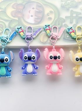 Anime  Lilo & Stitch Doll Keychain  Style Cute Pendant Bag C