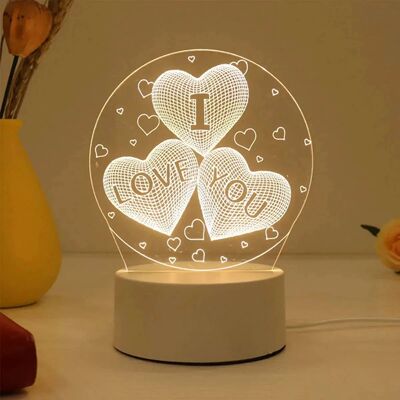 1pc Night Light Creative Acrylic Bedroom Bedside LED Table L
